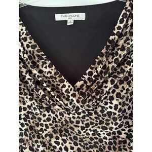 Evan Picone Dress Women’s Size‎ 4 Leopard Animal Print V-neck Sleeveless Mobwife